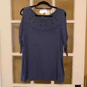 Woman Within Cold Shoulder Top